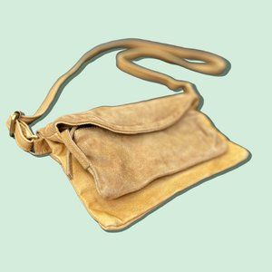 Free People Joni canvas suede crossbody bag with adjustable strap